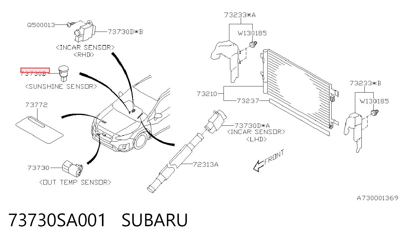 73730SA001 Subaru Датчик освещения