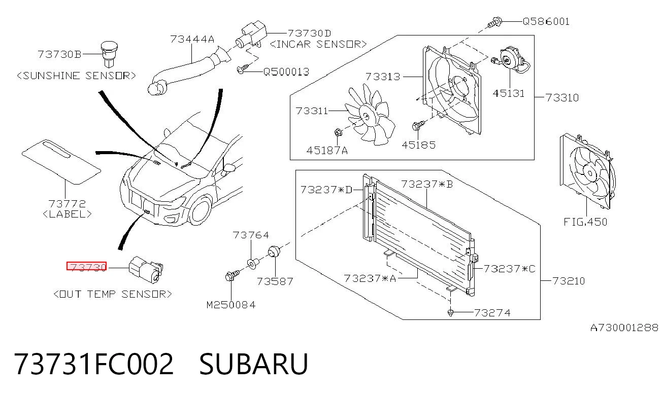 73731FC002 Subaru Датчик температуры окружающей среды