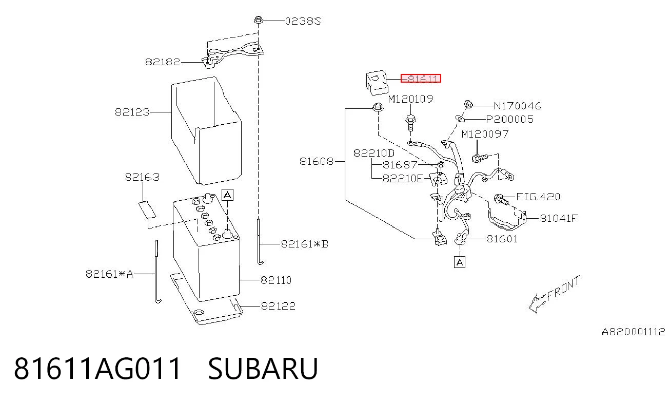 81611AG011 Subaru 