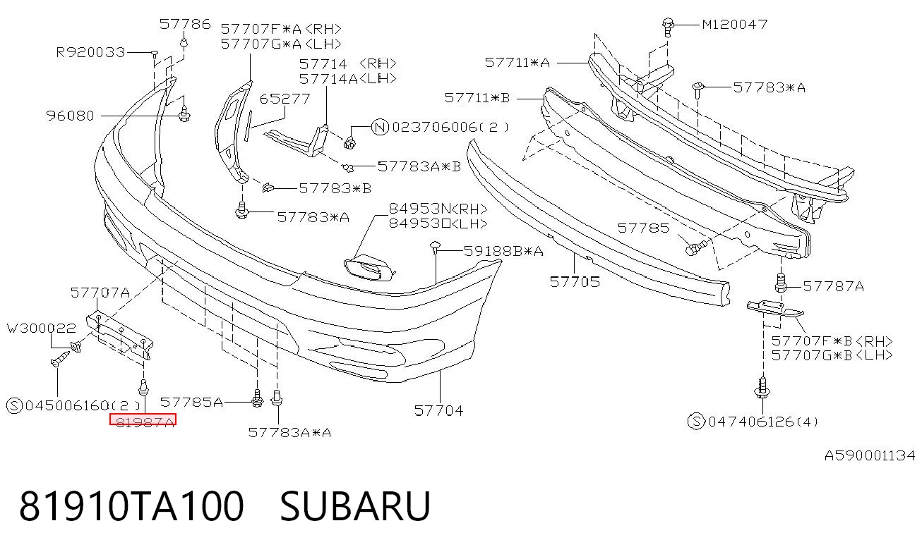 81910TA100 Subaru 