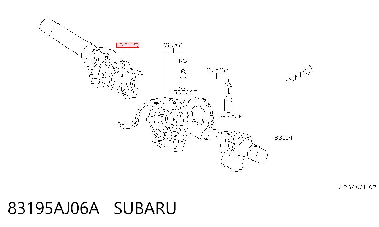 83195AJ06A Subaru 