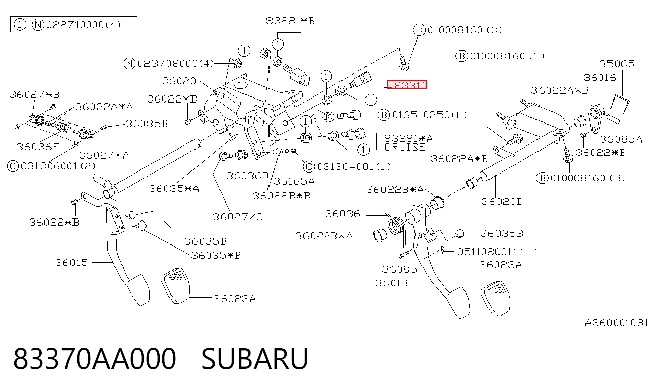 Датчик тормоза на Subaru Forester III S12, SH