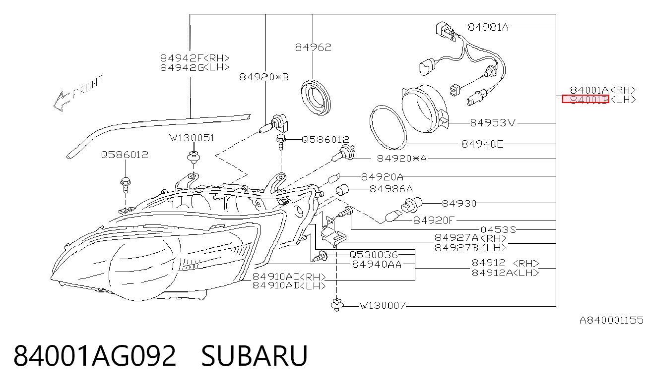 84001AG092 Subaru
