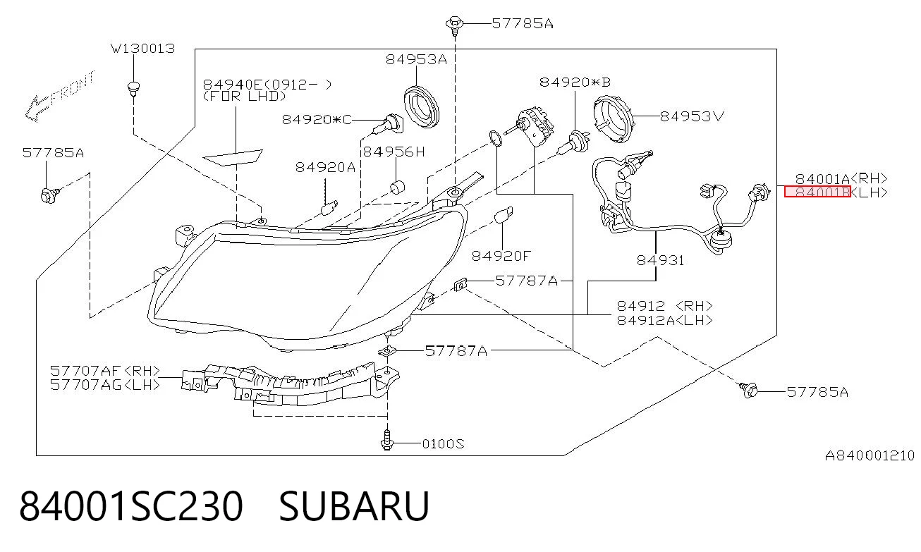 Фара на Subaru Forester III S12, SH