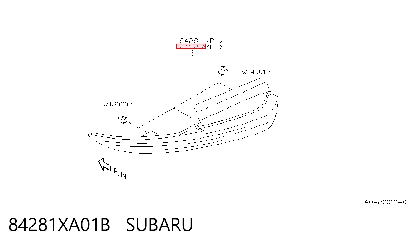 84281XA01B Subaru