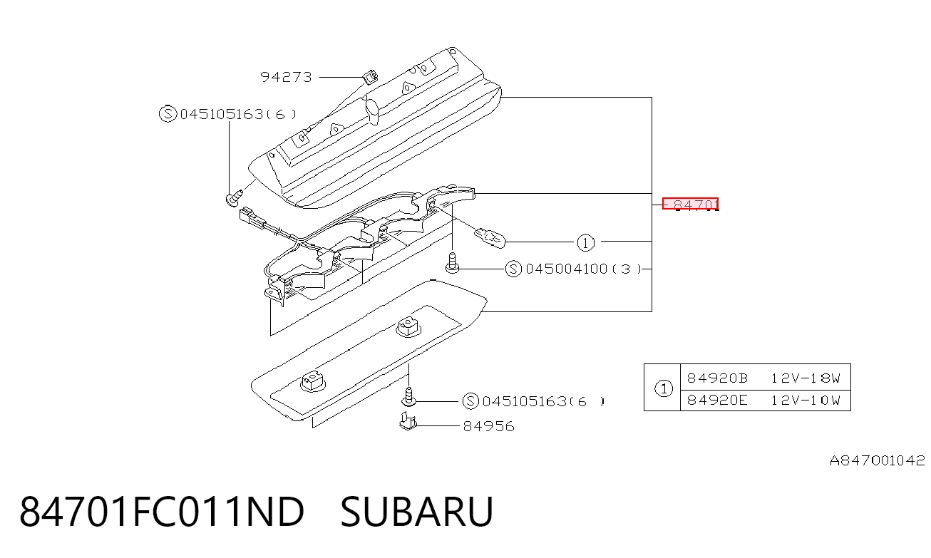 Фонарь сигнала торможения Subaru Forester I внедорожник (S10, SF) (1997 - 2002) цена, от 12.63 USD