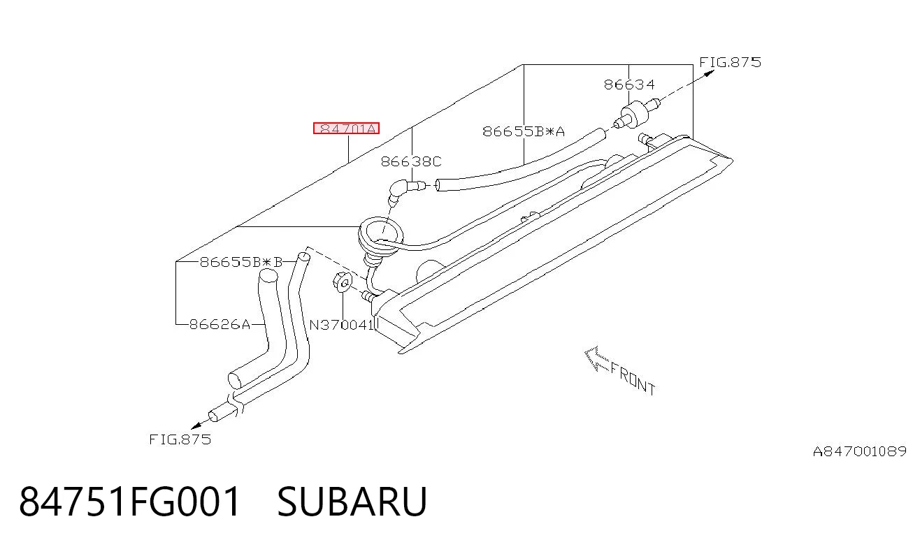 84751FG001 Subaru Фонарь сигнальный