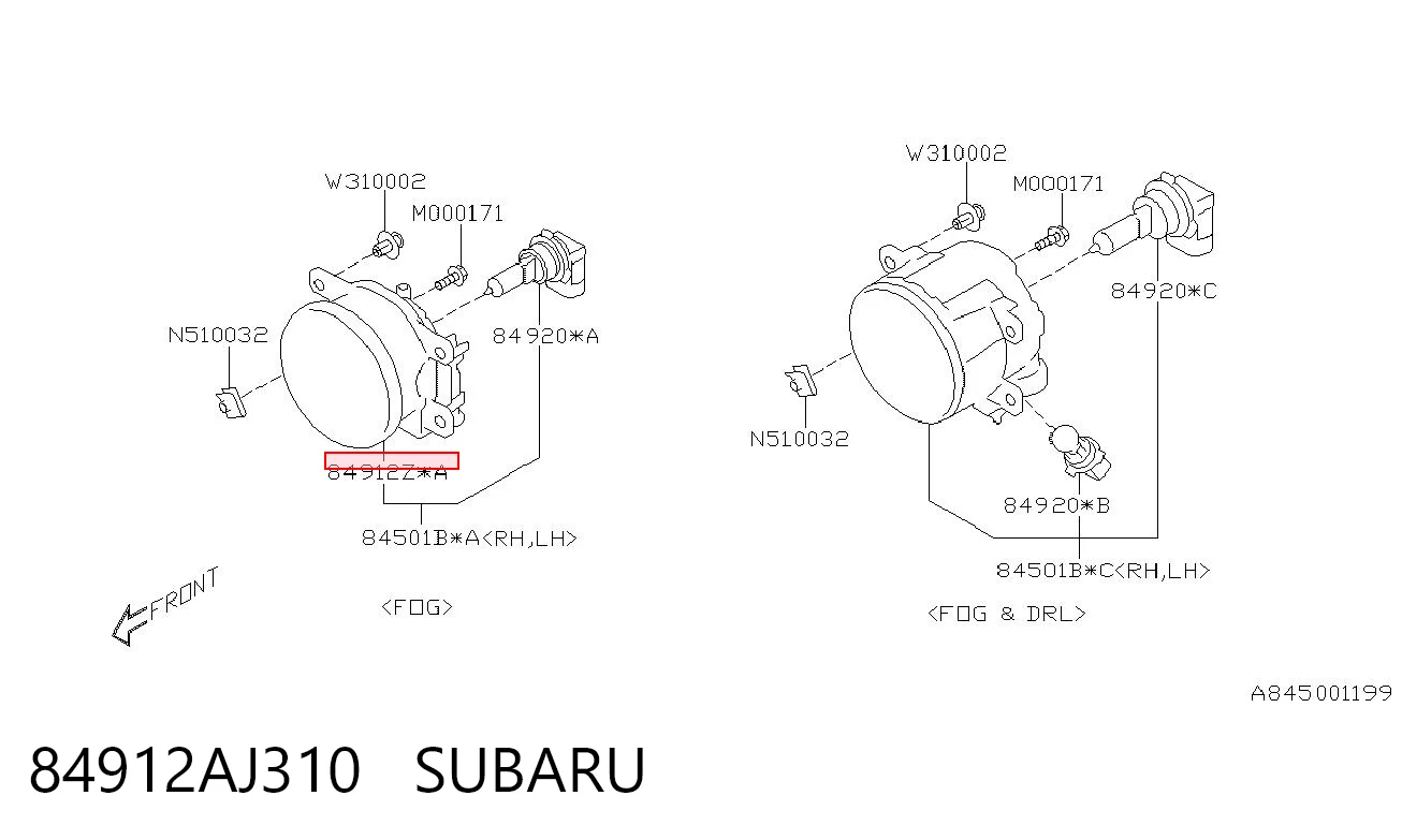 84912AJ310 Subaru