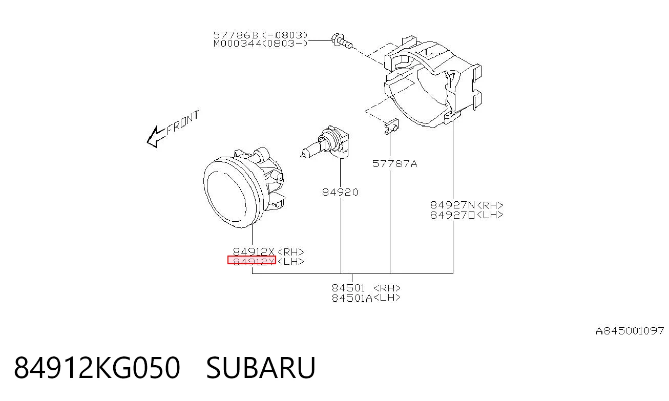 Противотуманная фара левая на Subaru Forester II S11, SG