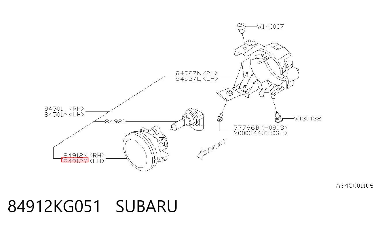 Фара противотуманная, левая Subaru Forester II внедорожник (S11, SG) (2002 - 2007) цена, от 38.01 USD