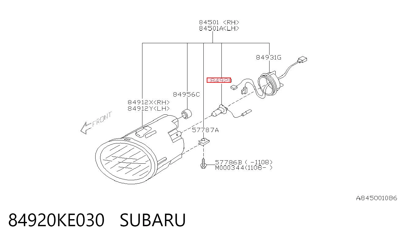 84920KE030 Subaru 