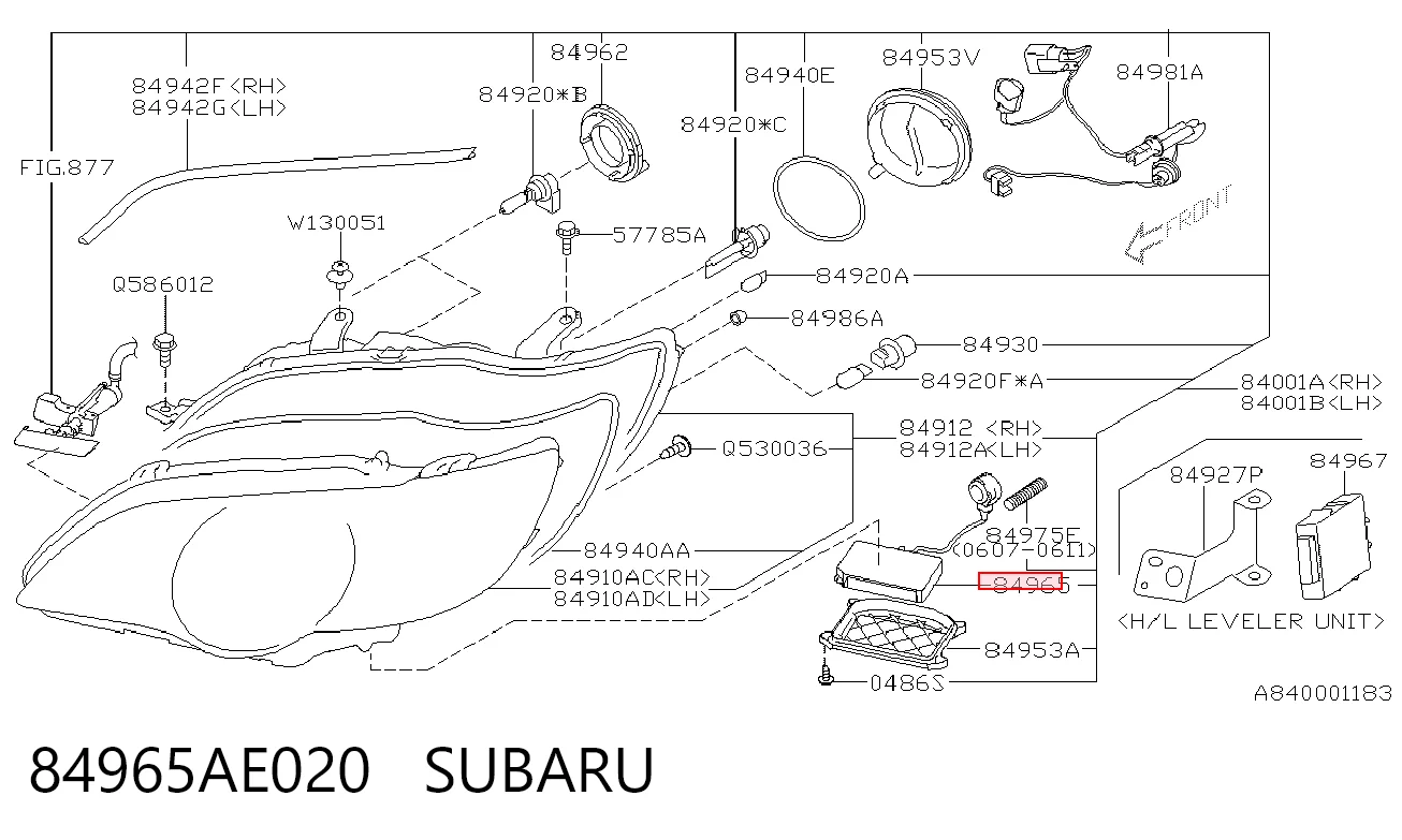 84965AE020 Subaru Блок розжига (ксенон)