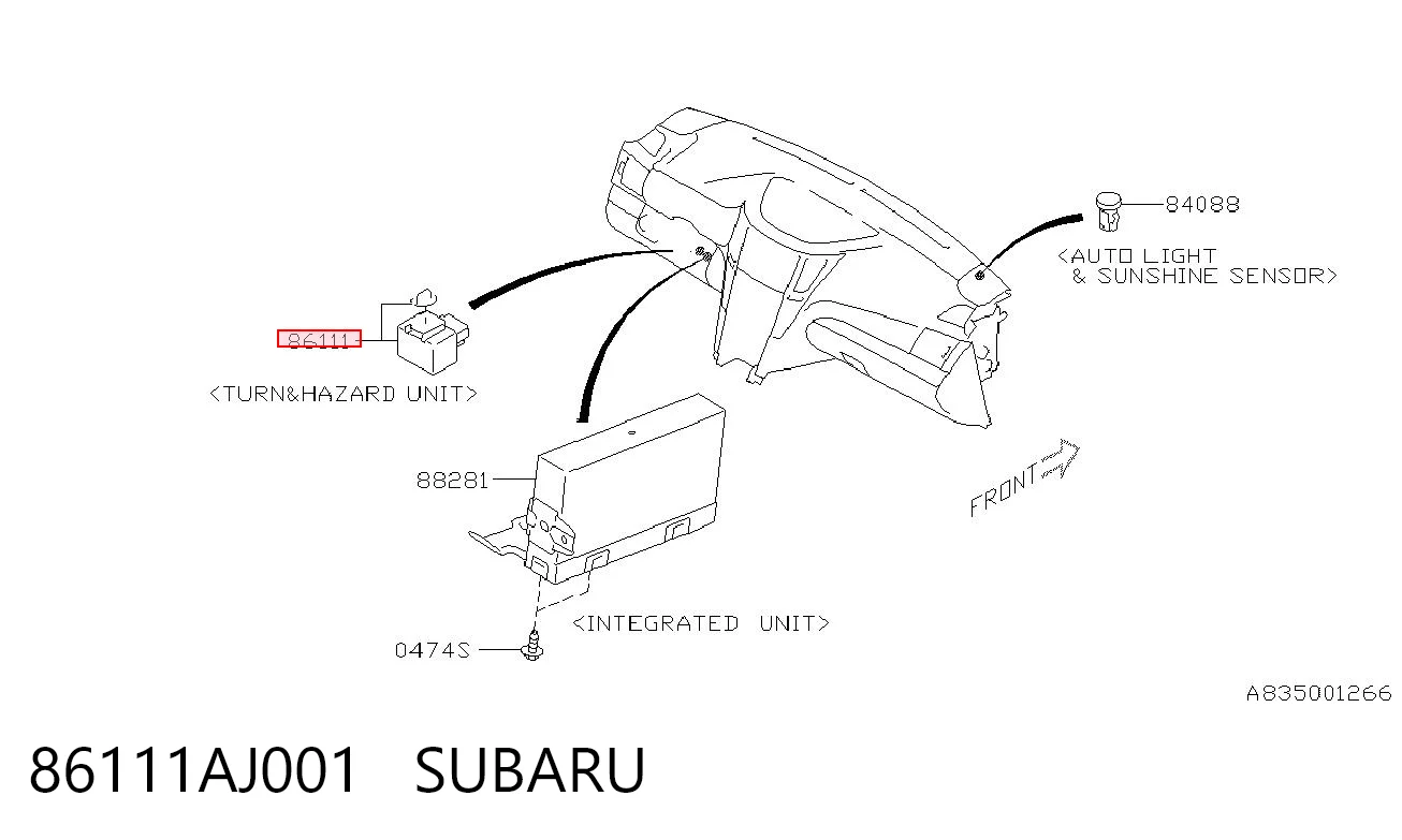 86111AJ001 Subaru 