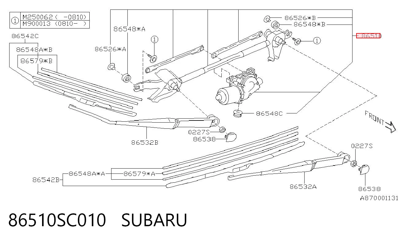 86510SC010 Subaru Трапеция стеклоочистителя