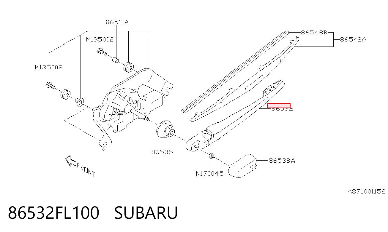 86532FL100 Subaru 