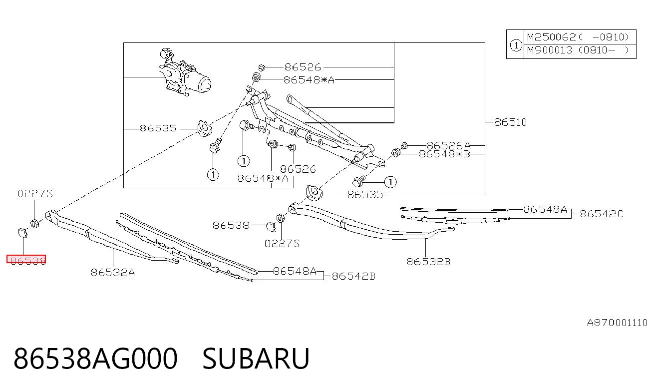 86538AG000 Subaru 