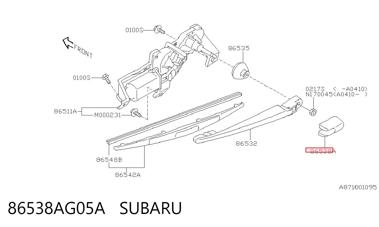 86538AG05A Subaru 