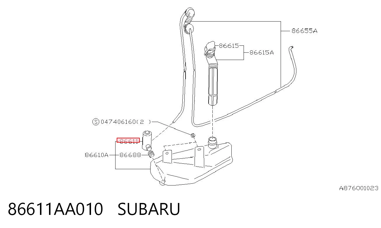  Моторчик омывателя Subaru Forester 1