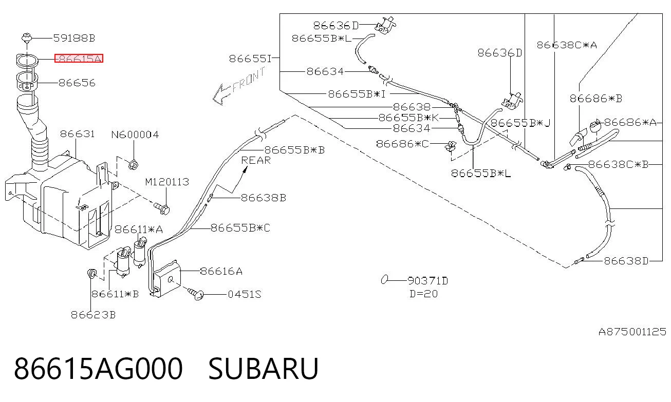 Крышка бачка стеклоомывателя на Subaru Impreza III GH
