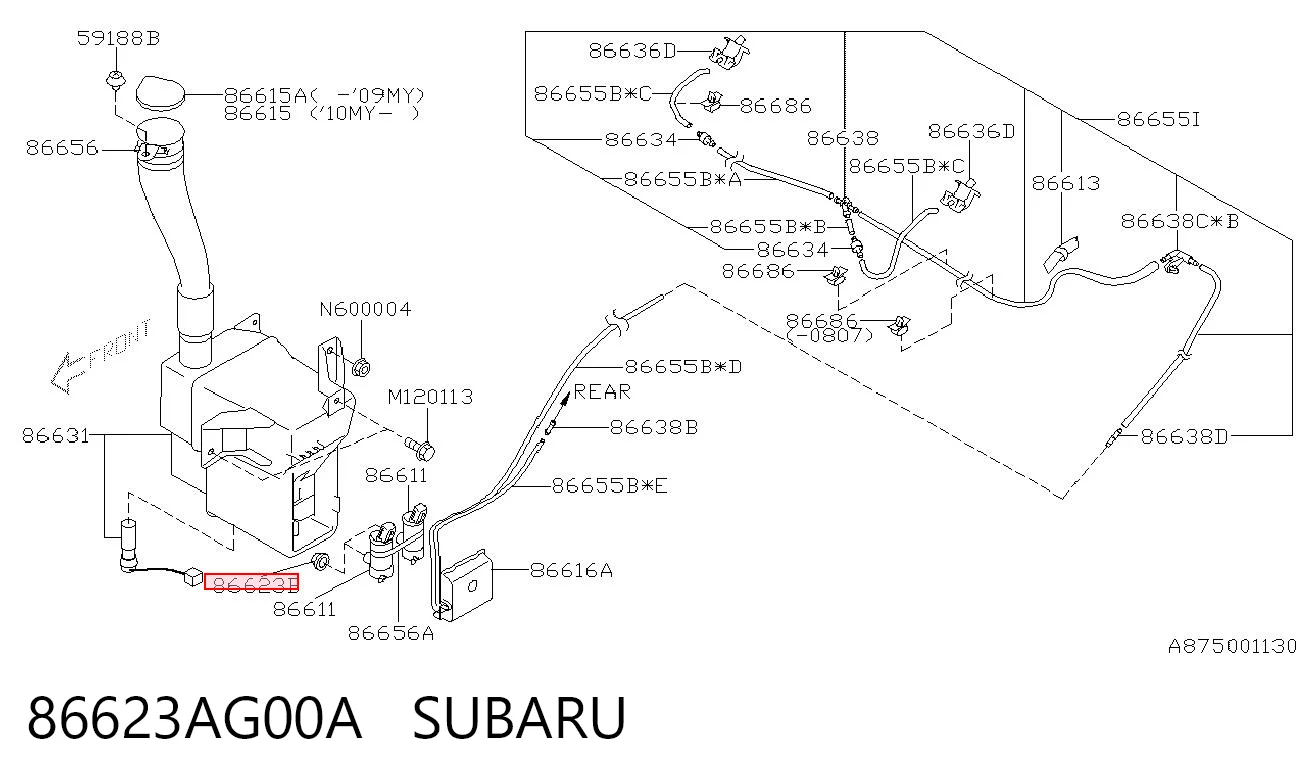 86623AG00A Subaru 