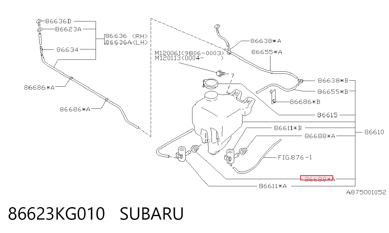 86623KG010 Subaru 