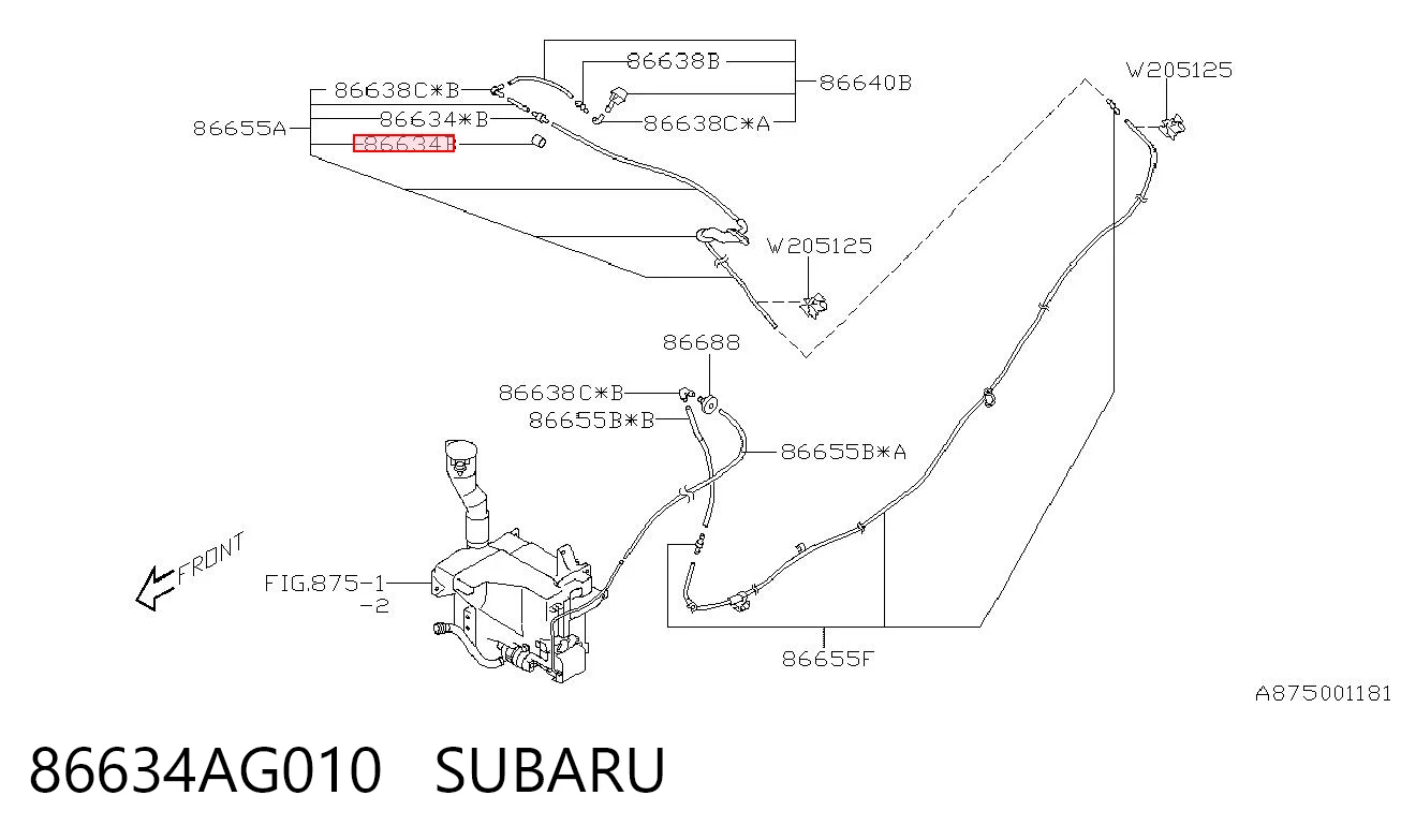 86634AG010 Subaru 
