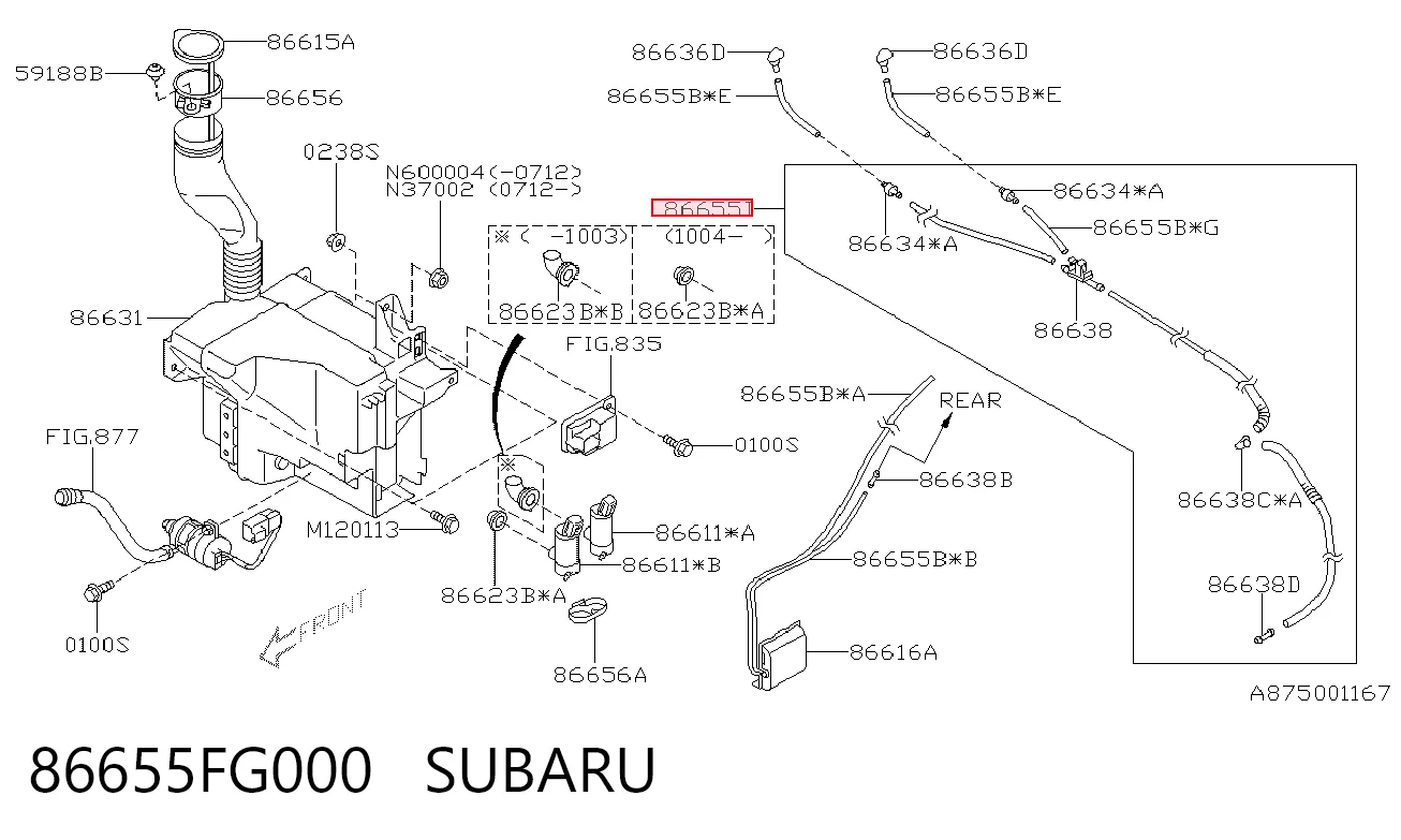 86655FG000 Subaru 