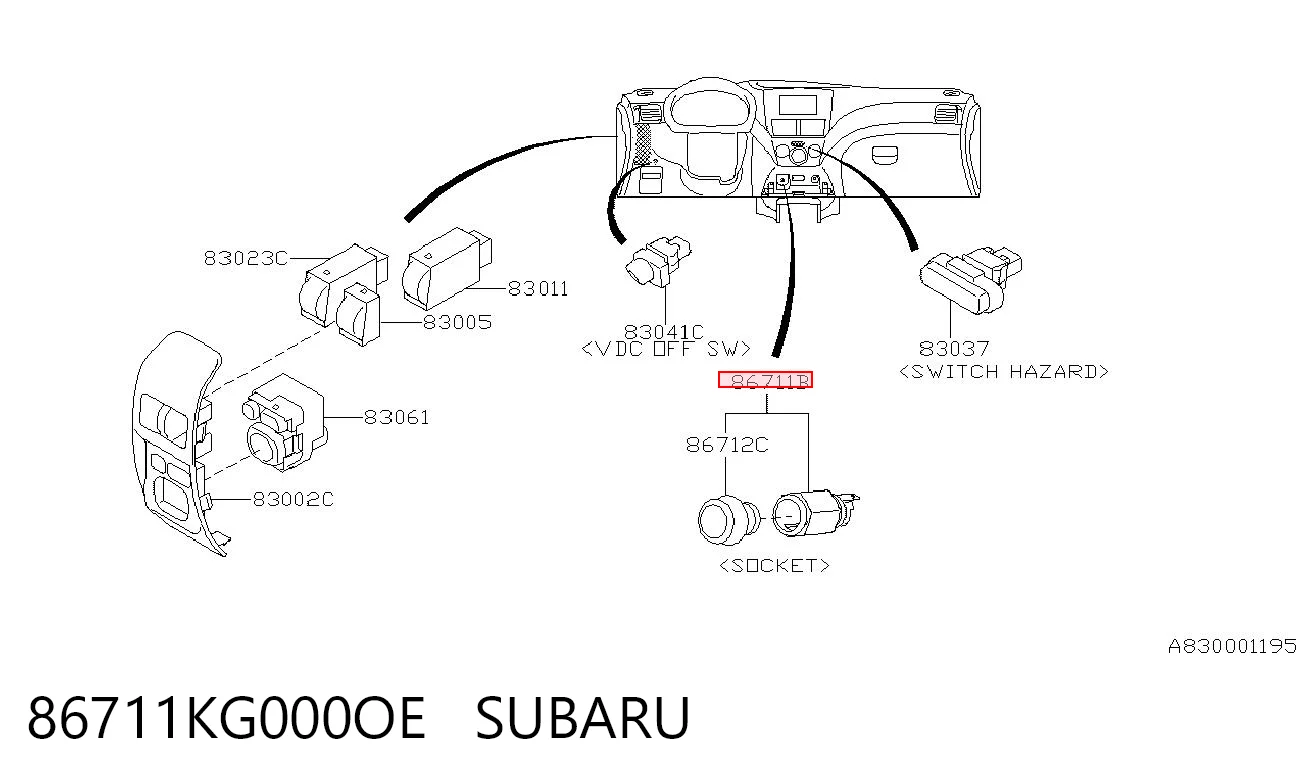 86711KG000OE Subaru 