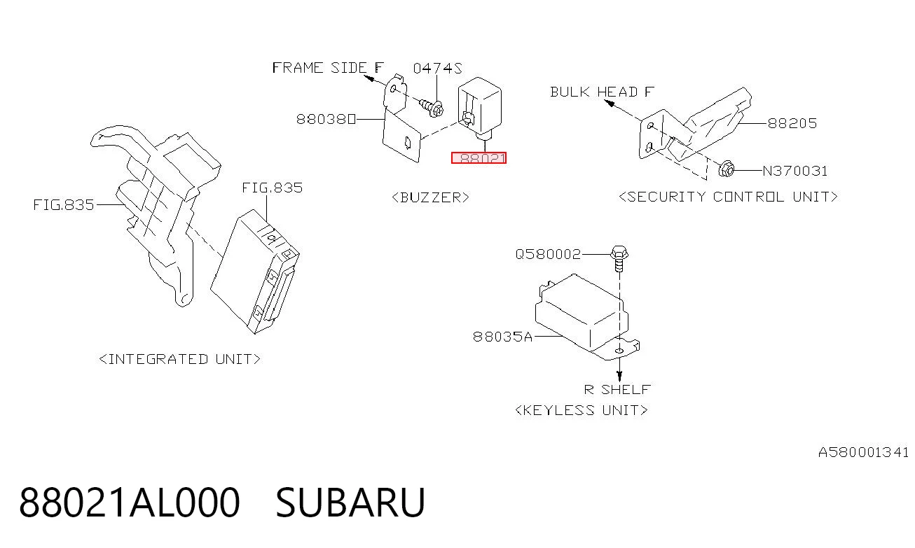 88021AL000 Subaru 
