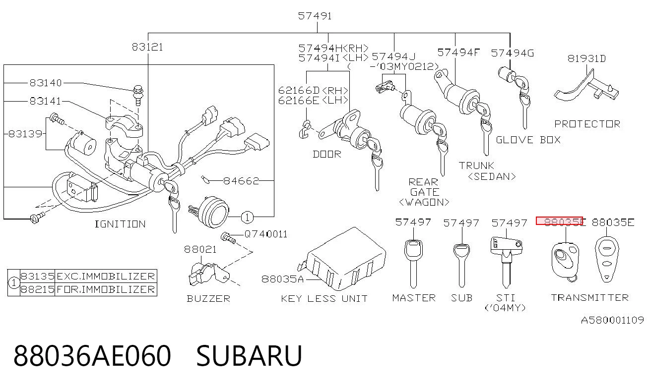 88036AE060 Subaru 
