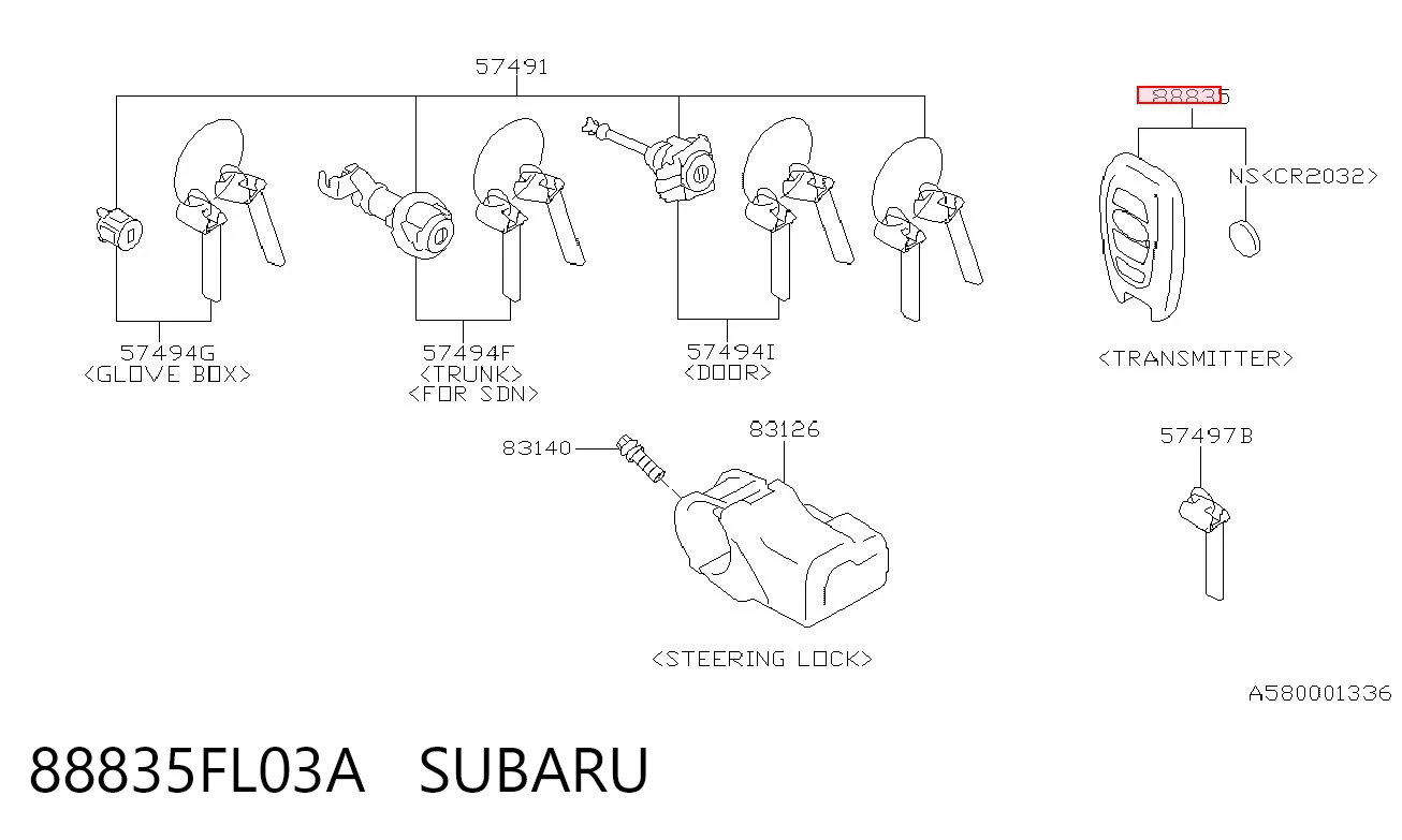 88835FL03A Subaru 