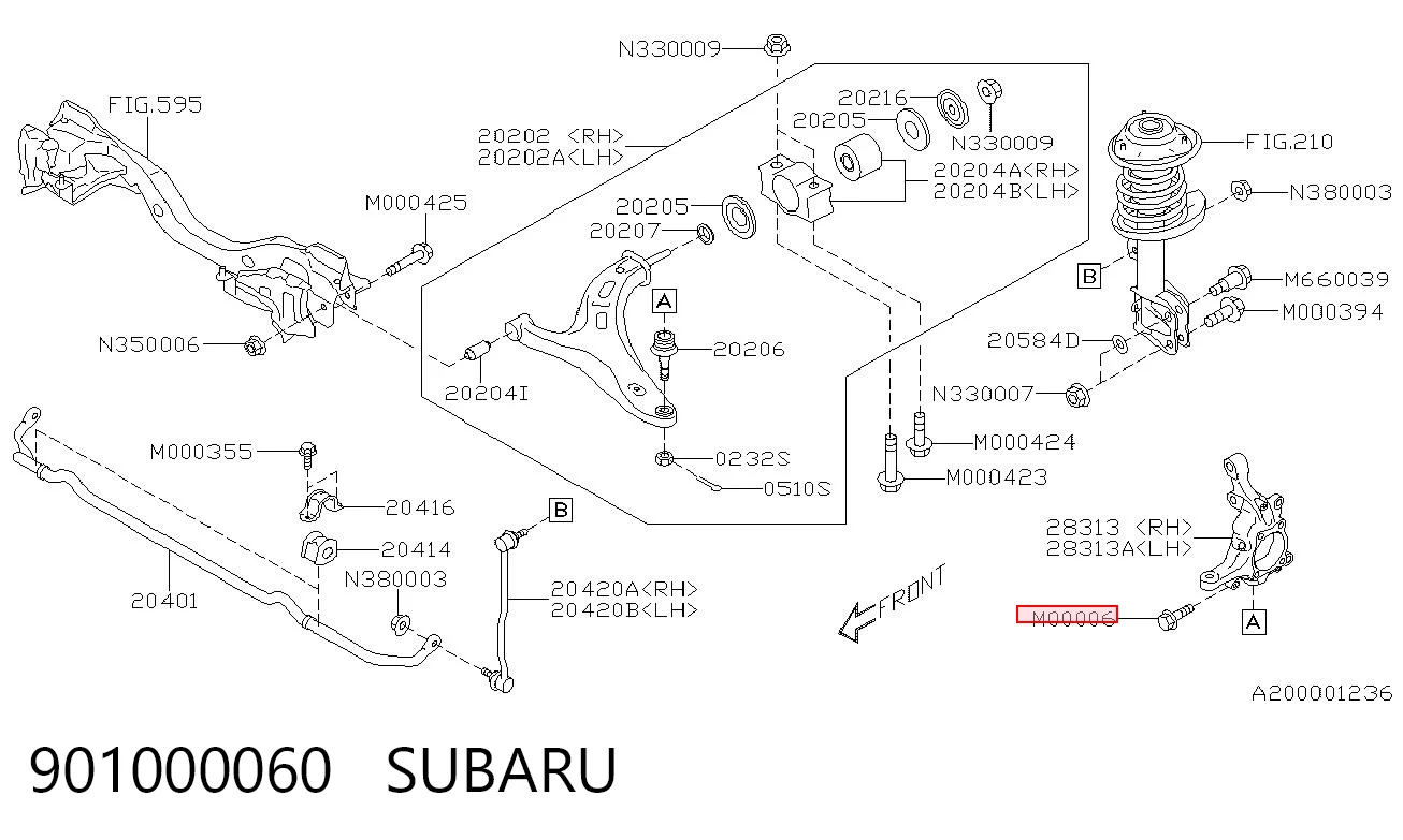 901000060 Subaru Насос водяной