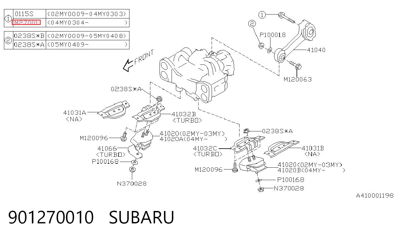 901270010 Subaru 