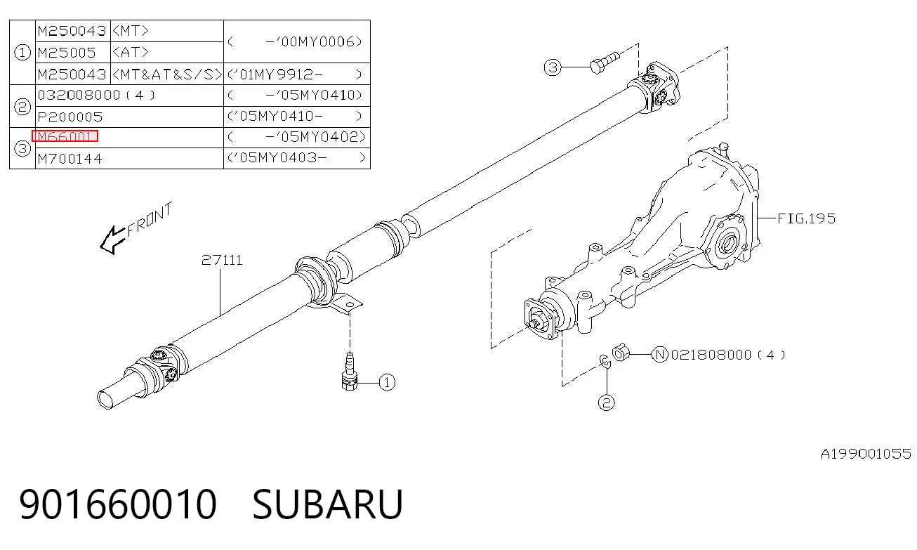 901660010 Subaru 