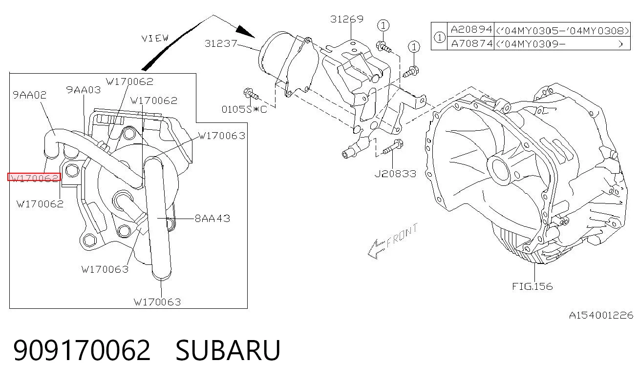 909170062 Subaru 