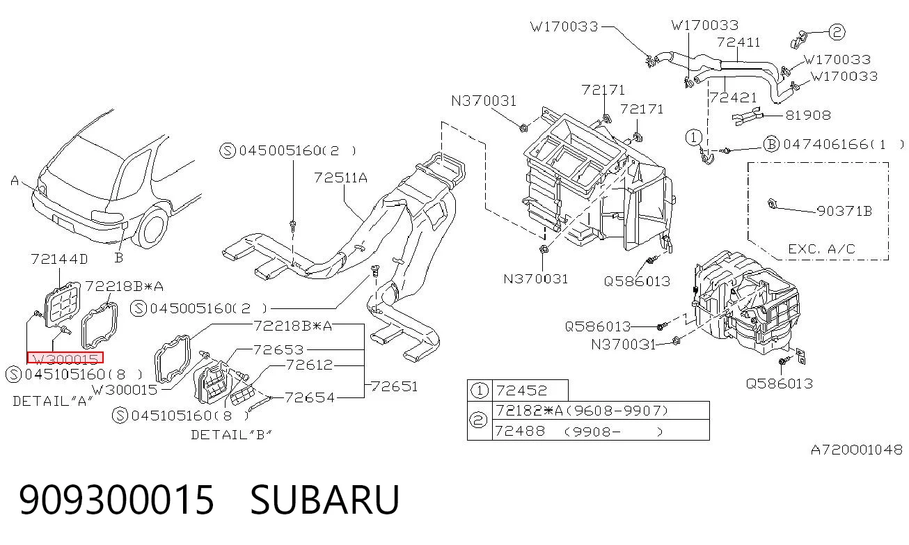 909300015 Subaru 