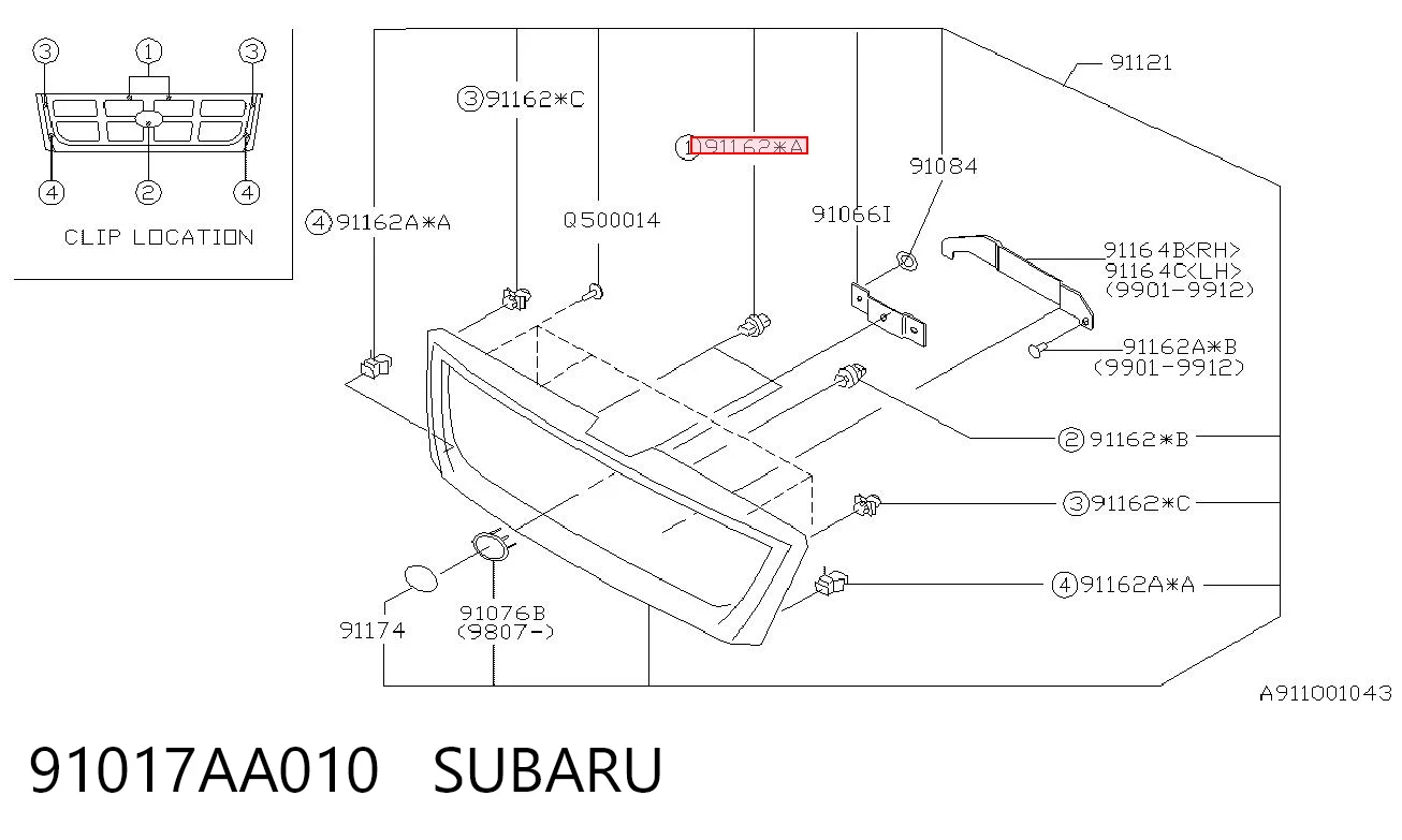 91017AA010 Subaru 