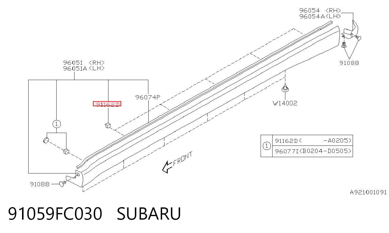 91059FC030 Subaru 