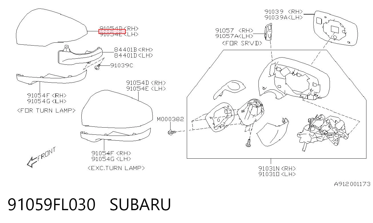 91059FL030 Subaru 