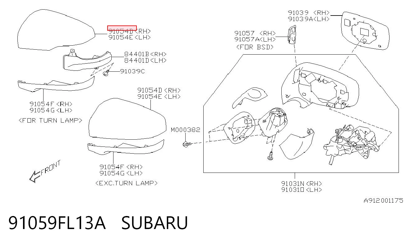 91059FL13A Subaru 