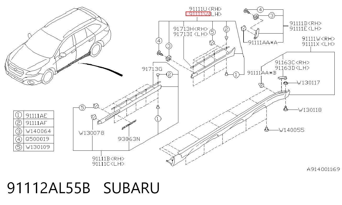 91112AL55B Subaru 
