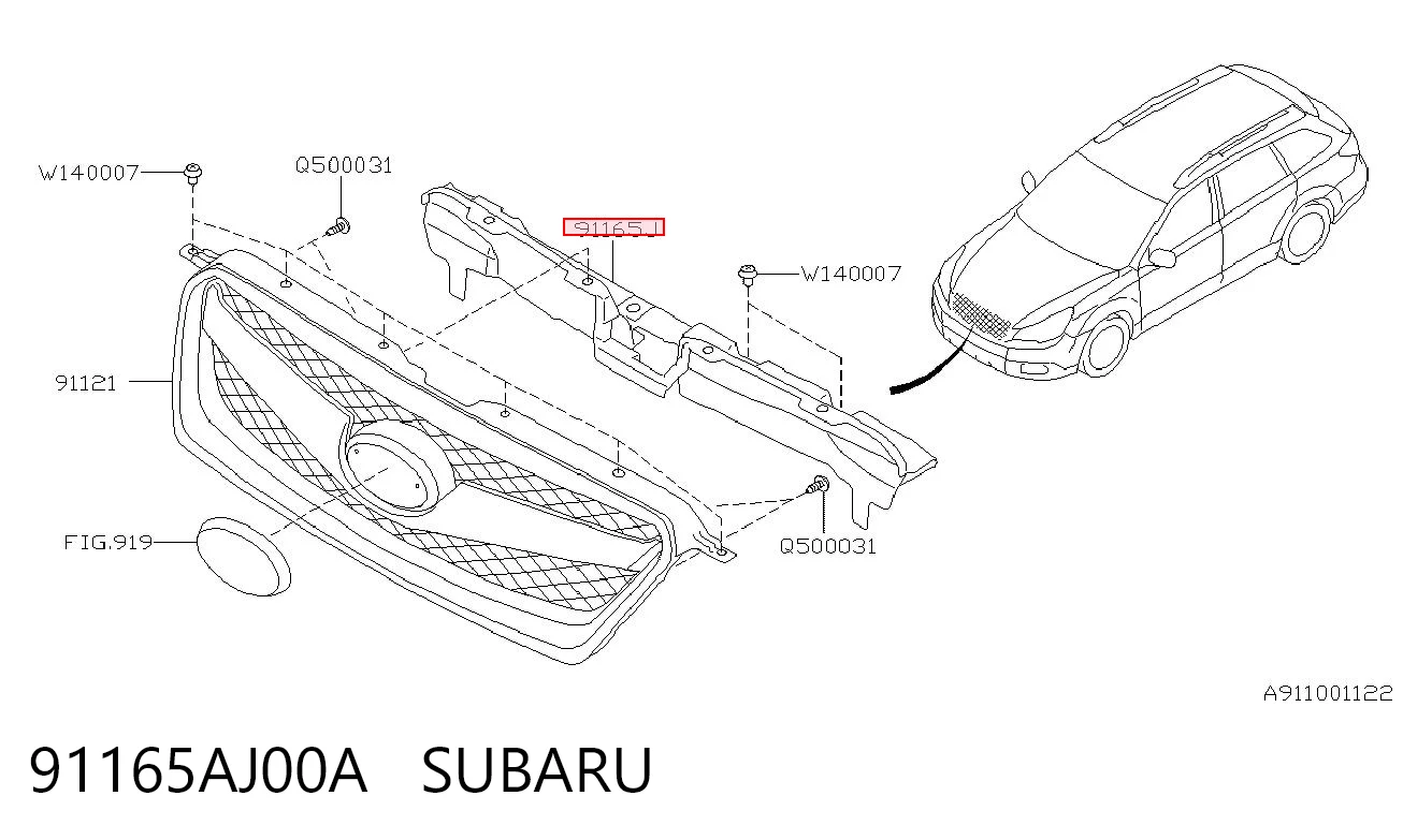 91165AJ00A Subaru 