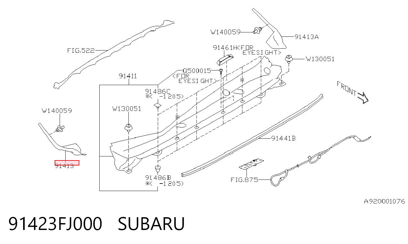 91423FJ000 Subaru 