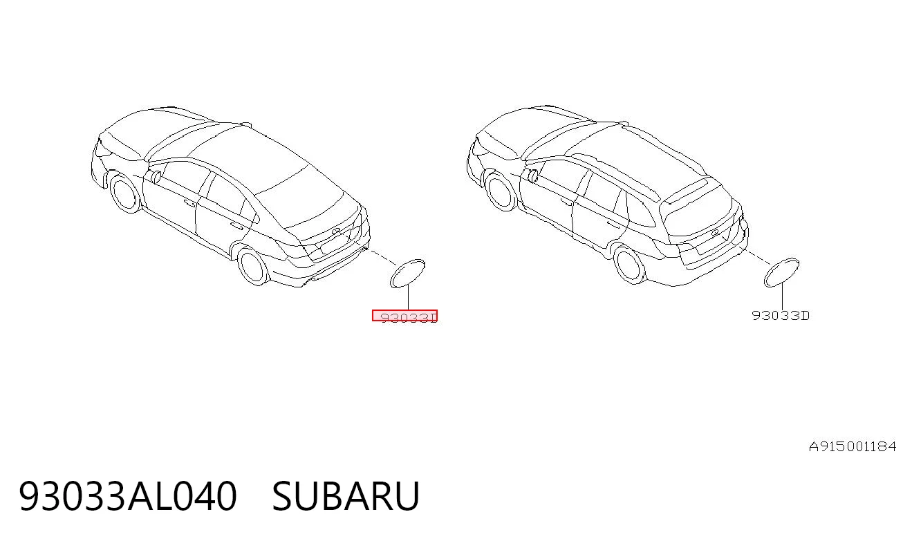 93033AL040 Subaru Фирменный значек на багажник