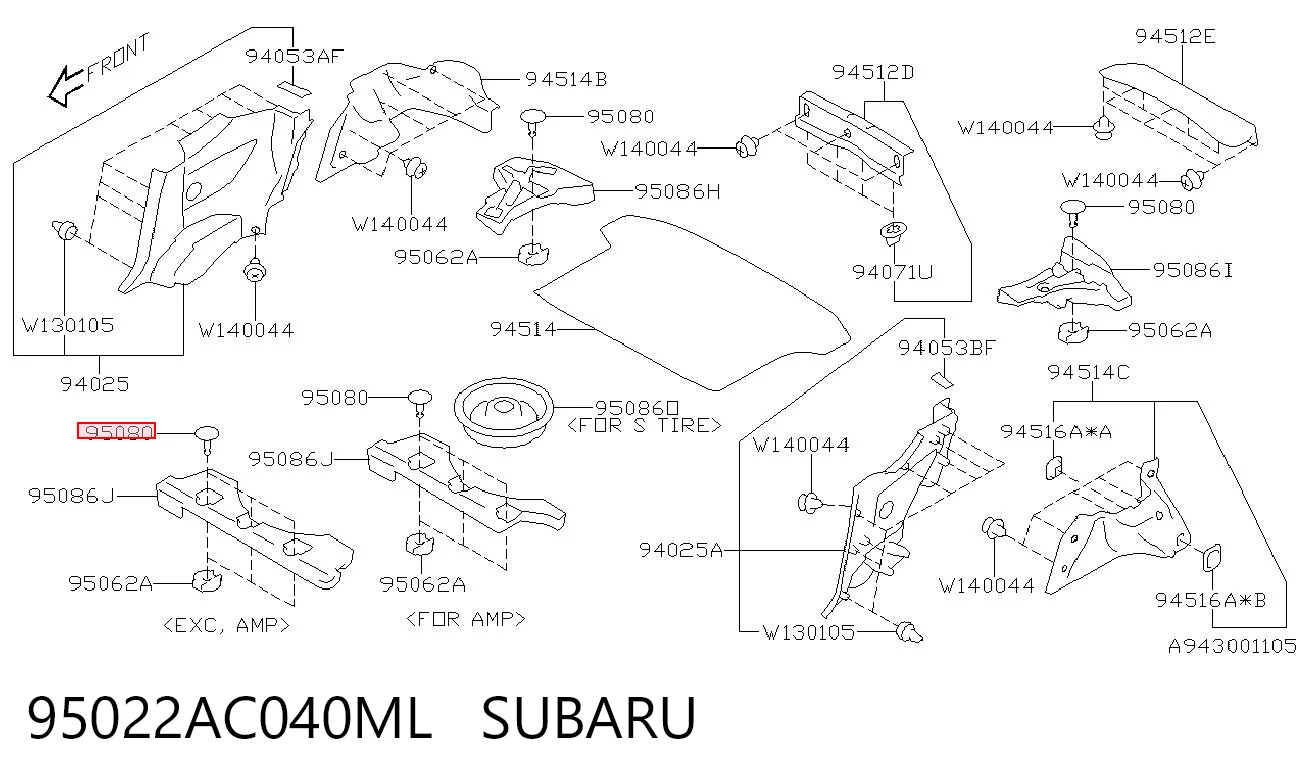 95022AC040ML Subaru 