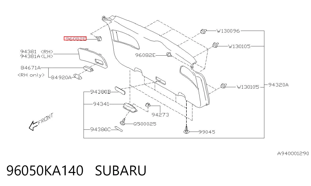 96050KA140 Subaru 