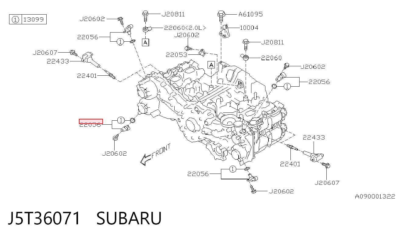 J5T36071 Subaru Датчик распределительного вала