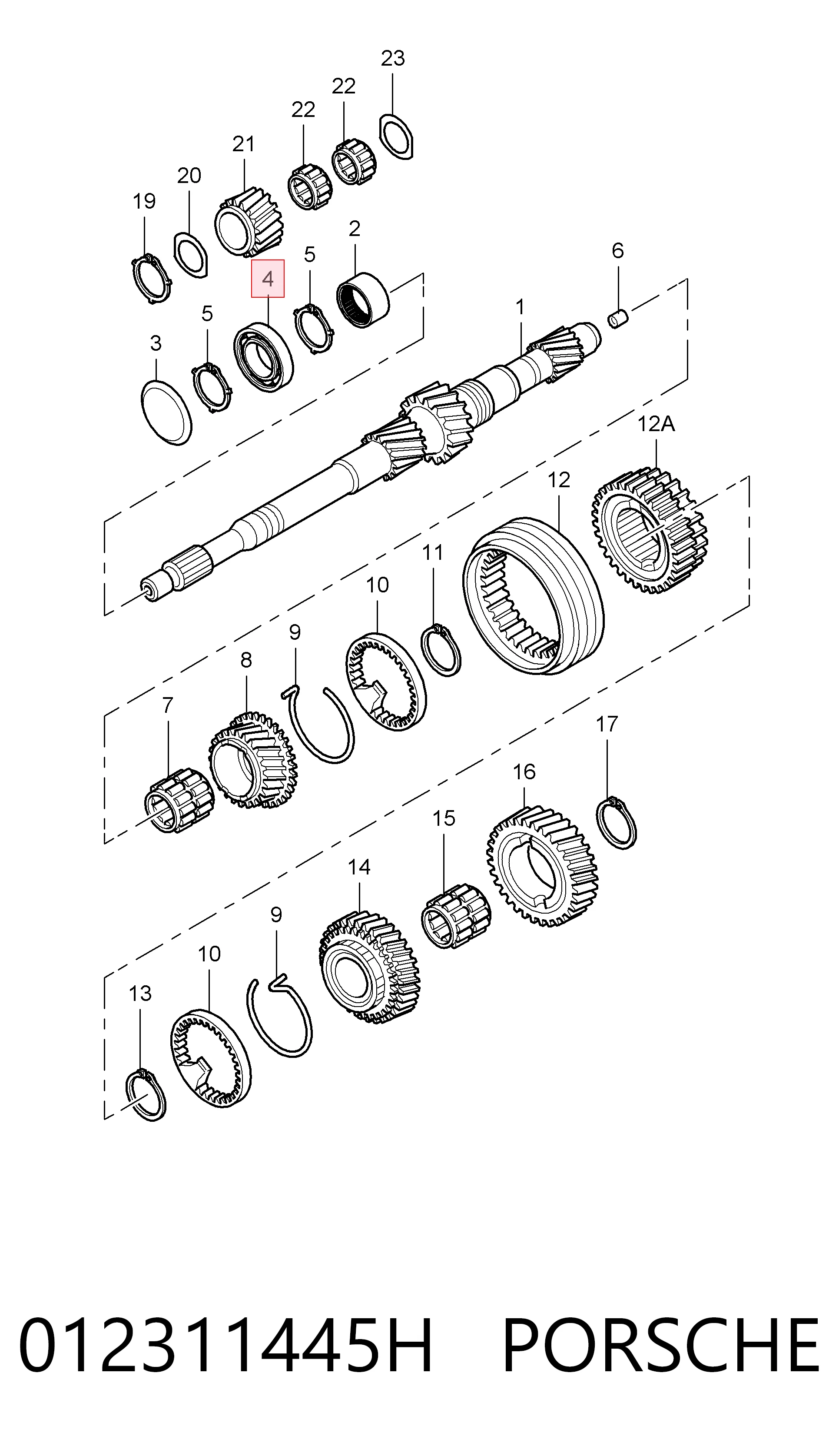 Подшипник первичного вала КПП Audi A6 C4 универсал (4A5) (1994 - 1998) цена, от 52.54 USD