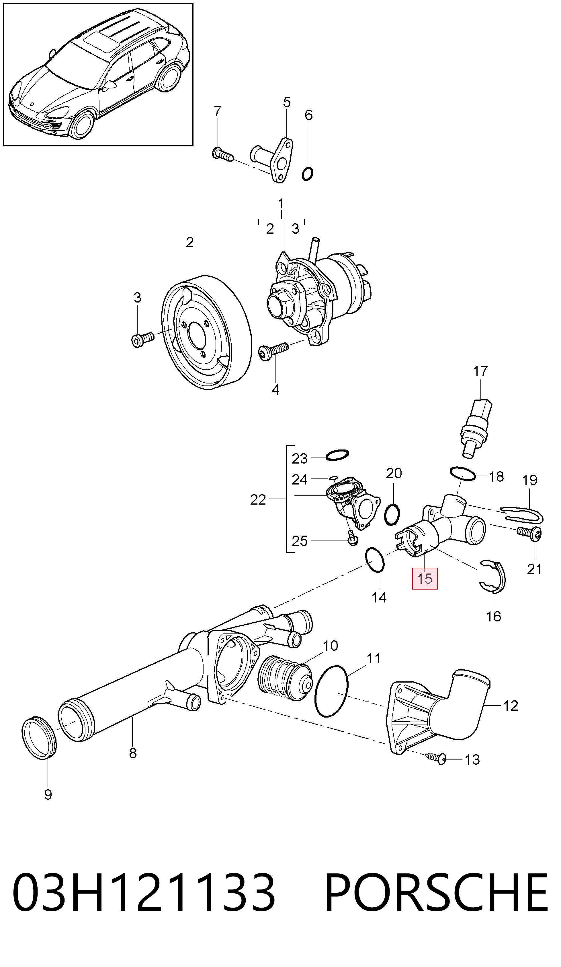 Купить 3F121176 AND Фланец охлаждающей жидкости