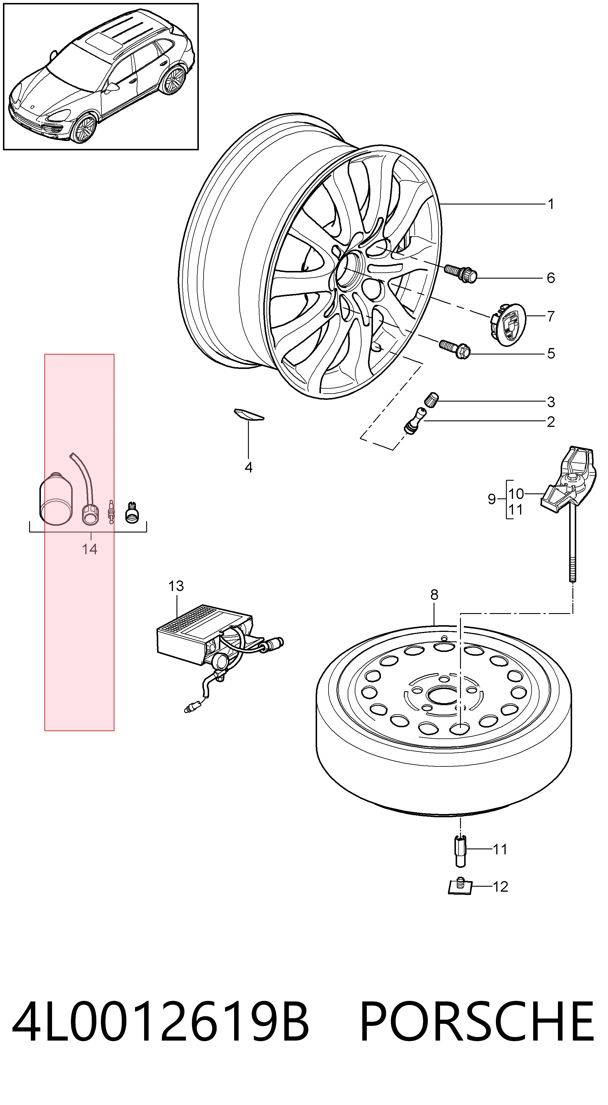4L0012619B Bentley Антипрокол ремонт и накачка шин